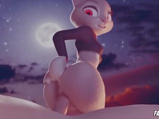 Stor ræv judy hopps blir henne rumpe pounded av stor pikk &vert; 3d x karakter film tegnefilm