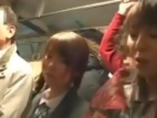 Principal mujeres sucio vídeo en autobús