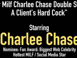 Busty Milf Charlee Chase Double kisses a Client's Hard johnson